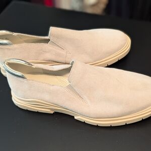 Franco Sarto Light Grey Suede Loafers